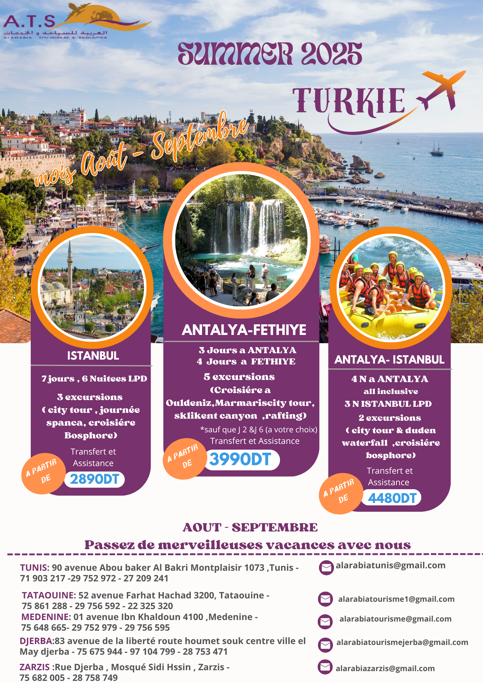 istanbul - antalya & Fethiye - Antalya & Istanbul